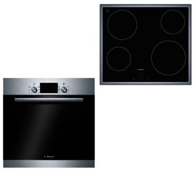 Bosch HBA43R150B Electric Oven & PKE645D17 Ceramic Hob Bundle